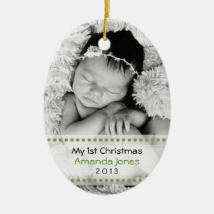 Förtjusande Babys första jul Julgransprydnad Keramik