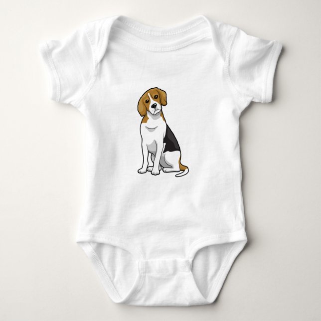 Förtjusande Beagle Tee Shirt (Framsida)