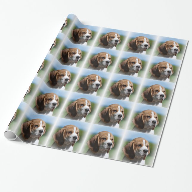 Förtjusande Beaglehund Presentpapper (Utrullad)