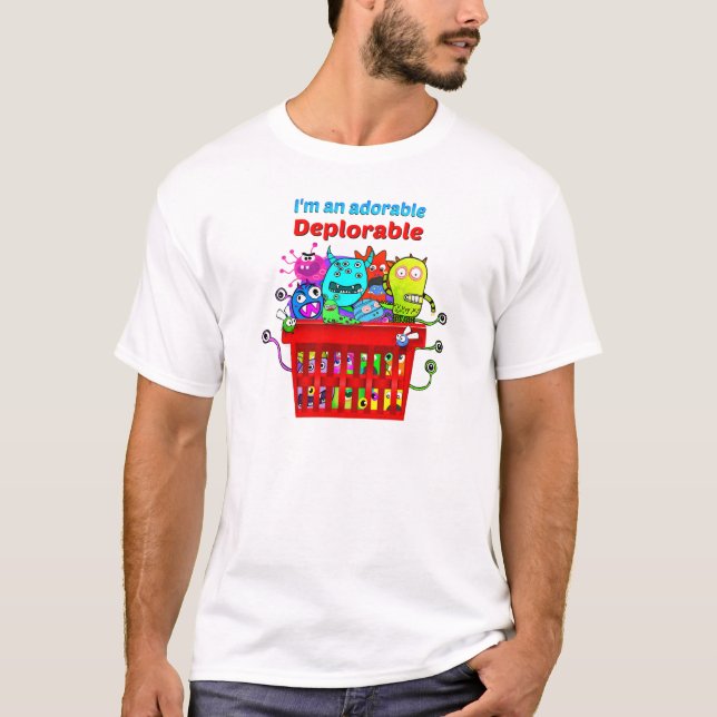 Förtjusande beklagansvärt, basket av Deplorables Tee (Framsida)