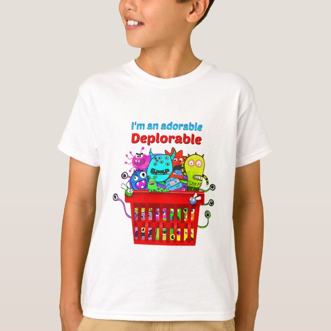 Förtjusande beklagansvärt, basket av Deplorables Tee Shirt (Framsida)
