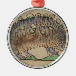 Förtjusande Blått-footed igelkott Julgransprydnad Metall