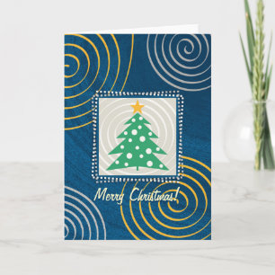 Förtjusande blått för god jul   helgkort