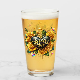 Förtjusande Bouquet av Ro och hjärta Glaskopp
