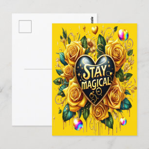 Förtjusande Bouquet av Ro och hjärta Vykort