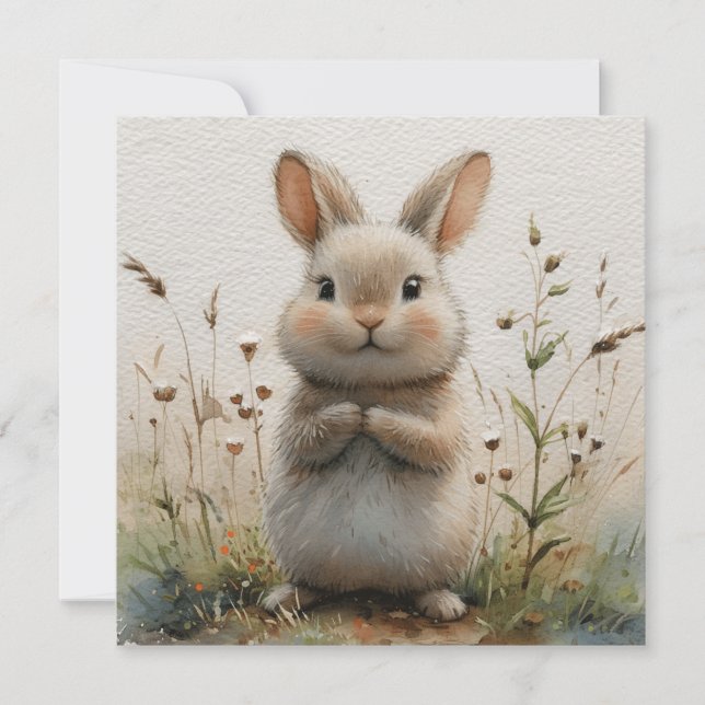 Förtjusande Bunnies: Magiska Moments 🐰 Digital Julkort (Framsida)