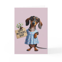 Förtjusande Dachshund Mors Dag 