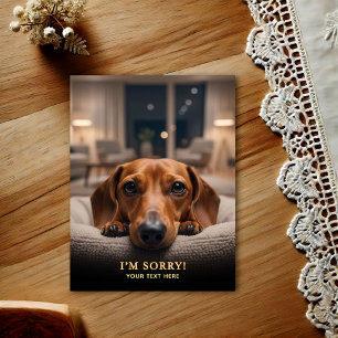 Förtjusande Dachshund Ursäkta Vykort
