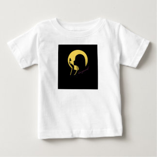 Förtjusande dam och fågel Vattenfärg T-shirt på Bl