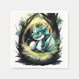 Förtjusande Dragon Baby Shower Pappersservett