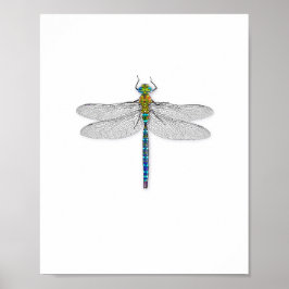 Förtjusande Dragonfly Art-utskrift Poster