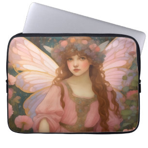 Förtjusande drömmar: En vismisk Rosa Fairy Porträt Laptop Fodral