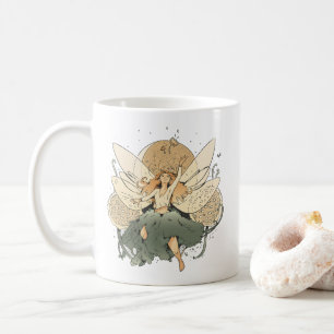 Förtjusande Fairy - Whimsical Fantasy Art Kaffemugg