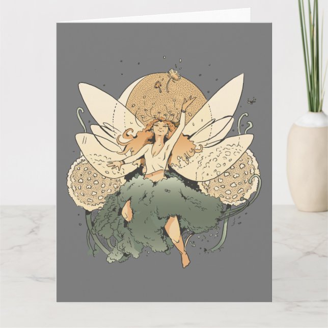 Förtjusande Fairy - Whimsical Fantasy Art Kort (Framsida)