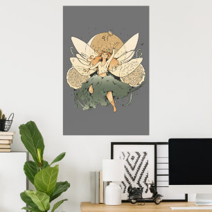 Förtjusande Fairy - Whimsical Fantasy Art Poster