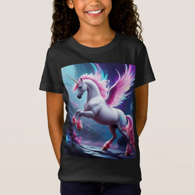 Förtjusande Fantasy Creatures: Unicorns T Shirt (Framsida)