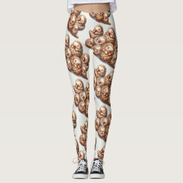 Förtjusande fiske efter söta kramande pangoliner leggings
