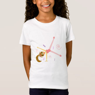 Förtjusande flickagymnastikT-tröja T-shirt