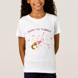 Förtjusande flickagymnastikT-tröja Tee Shirt