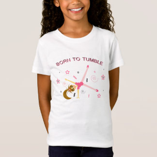 Förtjusande flickagymnastikT-tröja Tee Shirt