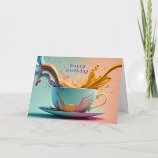 Förtjusande födelsedag Fantasy Pastell Card Kort