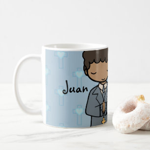 Förtjusande första namn för nattvardpojkeblått kaffemugg