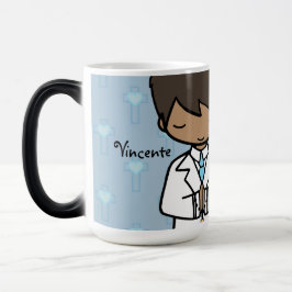 Förtjusande första namn för nattvardpojkeblått magisk mugg