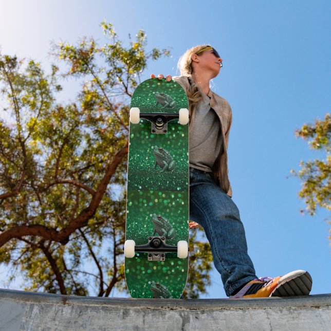 Förtjusande framväxt: Grönt Gnistra Frog Mini Skateboard Bräda 18,5 Cm (Utomhus 1)