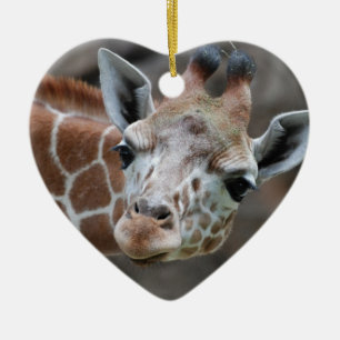 Förtjusande giraffprydnad julgransprydnad keramik