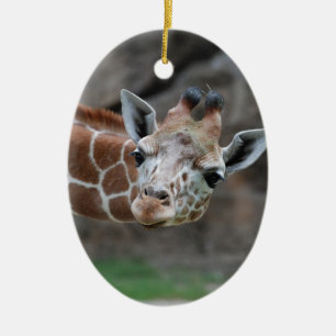 Förtjusande giraffprydnad julgransprydnad keramik