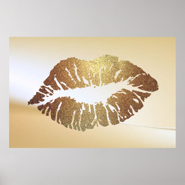 Förtjusande glitterläppar, Kyss Poster (Framsidan)