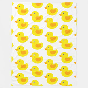 Förtjusande gult gummi duckar Duckies Fleecefilt