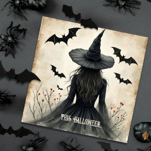 Förtjusande Halloween-platta hälsningskort Julkort