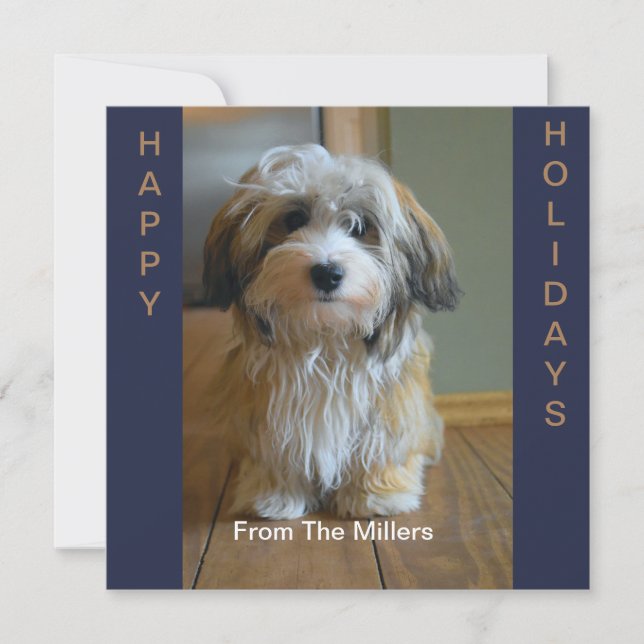 FÖRTJUSANDE HAVANESE-PERSONLIGLYCKLIG JULKORT (Framsida)
