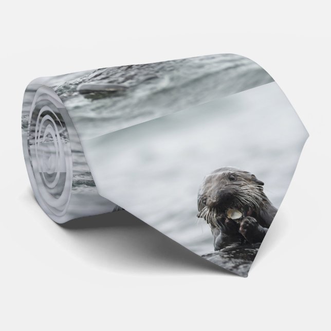 Förtjusande havsutter slips (Rullad)