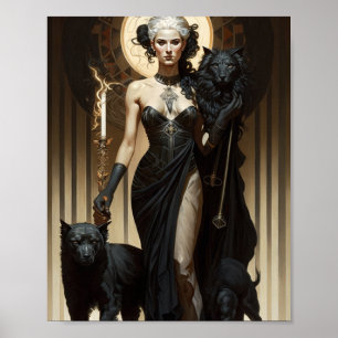 Förtjusande Hecate: Fullt Body Porträtt of the Gre Poster