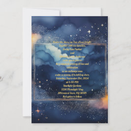 Förtjusande inbjudan till Starry Nattbröllop