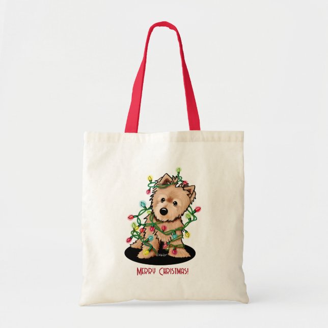 Förtjusande jul Norwich Terrier Tygkasse (Framsidan)