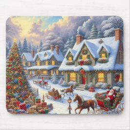 Förtjusande julbyscen musmatta