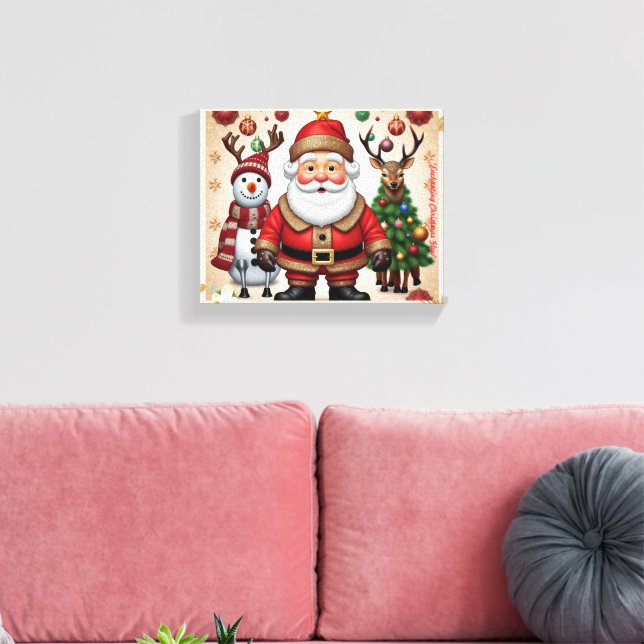 "Förtjusande julglöd" Canvastryck (Insitu (Vardagsrum))