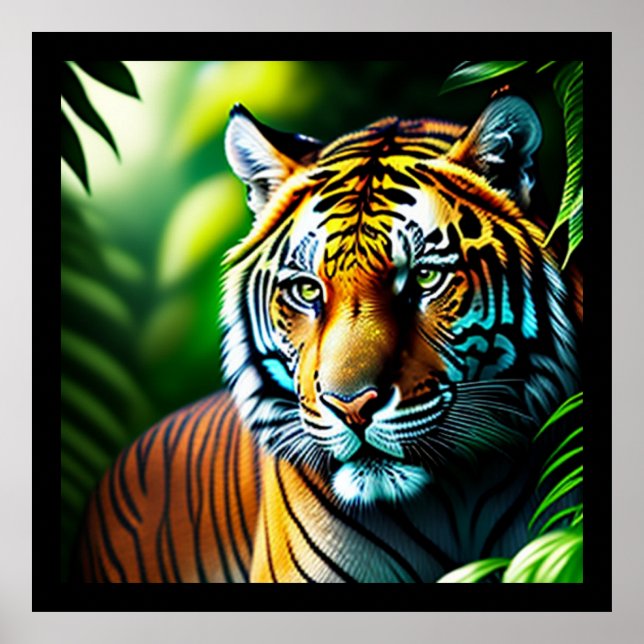 Förtjusande Jungle Tiger - Brena och fria Poster (Framsidan)