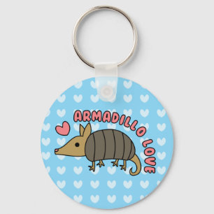 Förtjusande Kawaii bältdjur Keychain Nyckelring