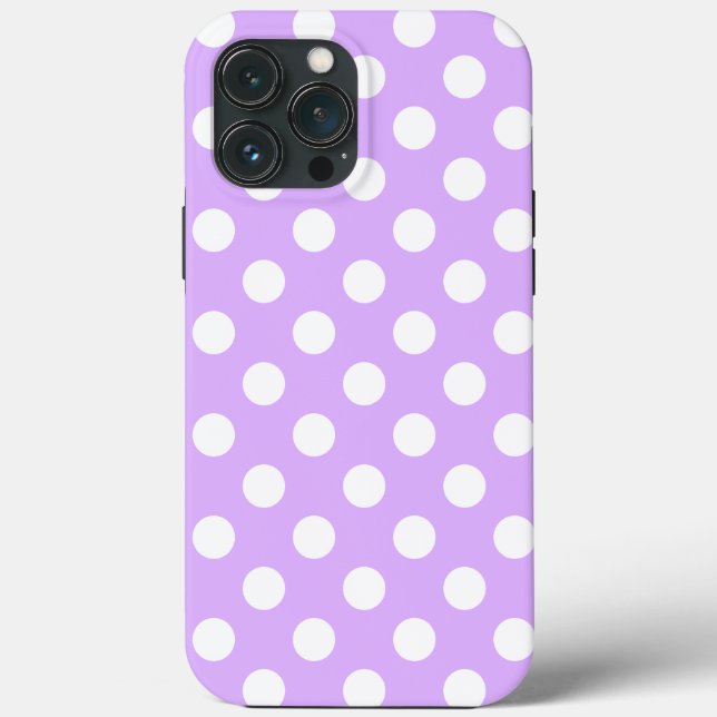 Förtjusande lavender och vackert vit Polka dots  (Baksida)