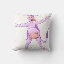 Förtjusande lilor som hoppar kon kudde