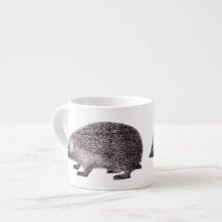 Förtjusande lite igelkott Hedgie från antikt tryck Espressomugg