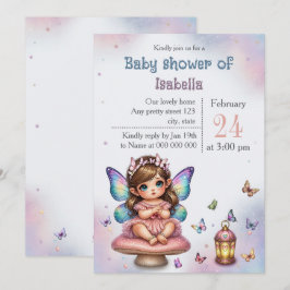 Förtjusande liten änglababyshower inbjudningar