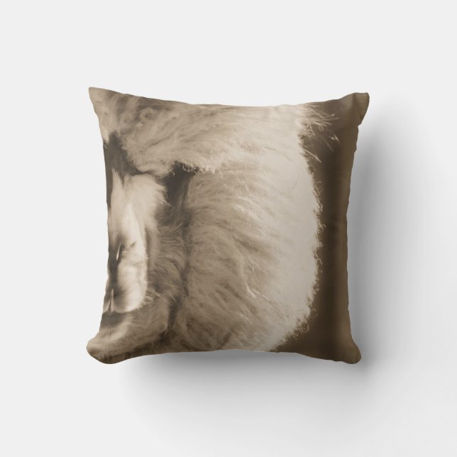 Förtjusande Llama/Alpaca Kudde (Framsida)
