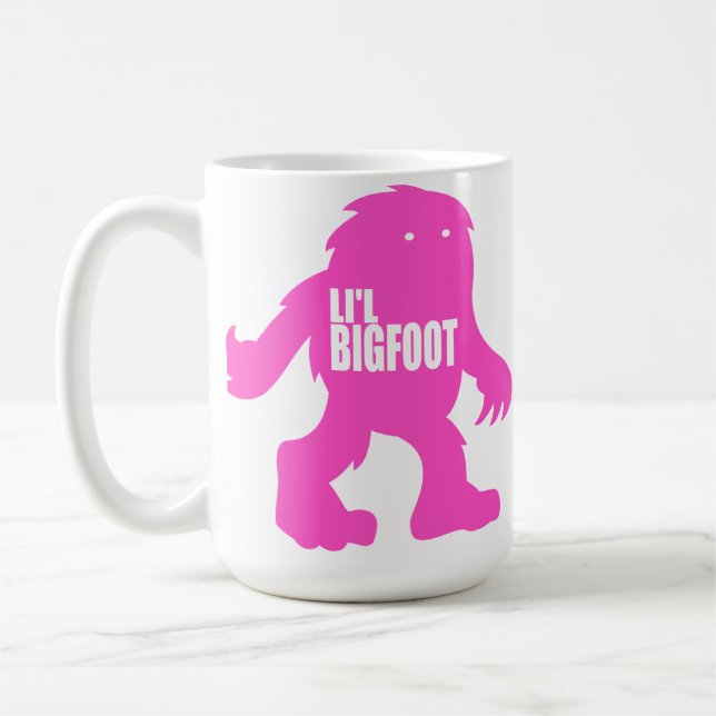 Förtjusande logotyp för LI'L BIGFOOT - gulliga Kaffemugg (Vänster)