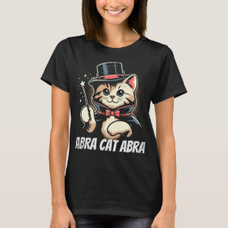 Förtjusande magisk katt Abracatabra-design T Shirt