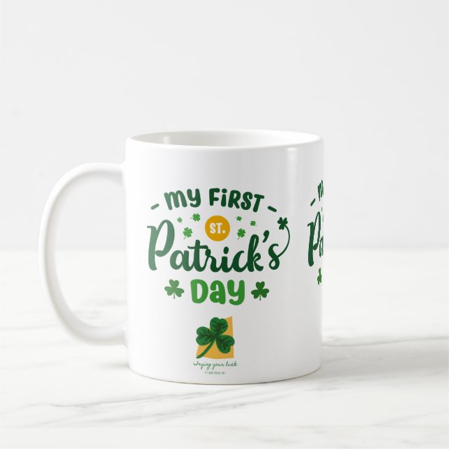 Förtjusande Min Första St. Patricks Dag Klassiker Kaffemugg (Vänster)